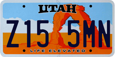 UT license plate Z155MN
