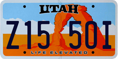 UT license plate Z155OI