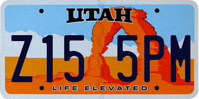 UT license plate Z155PM