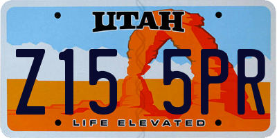 UT license plate Z155PR