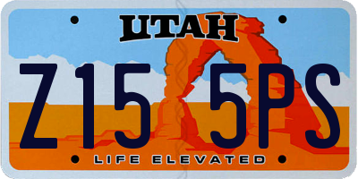 UT license plate Z155PS