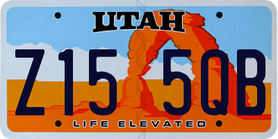 UT license plate Z155QB