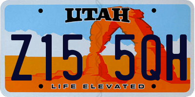 UT license plate Z155QH