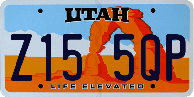 UT license plate Z155QP