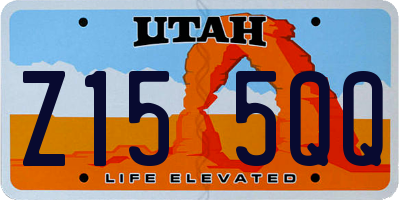 UT license plate Z155QQ