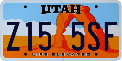 UT license plate Z155SF