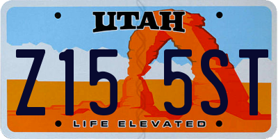 UT license plate Z155ST