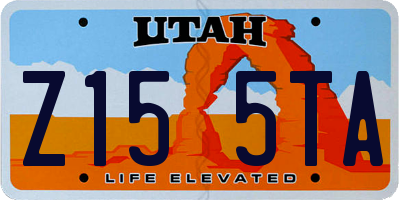 UT license plate Z155TA