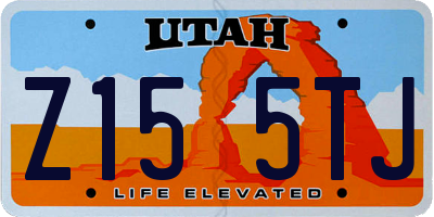 UT license plate Z155TJ