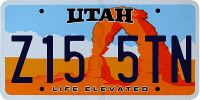 UT license plate Z155TN