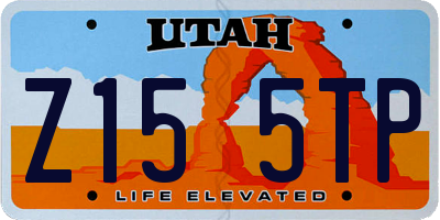 UT license plate Z155TP