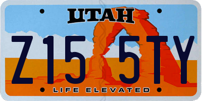 UT license plate Z155TY