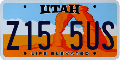 UT license plate Z155US