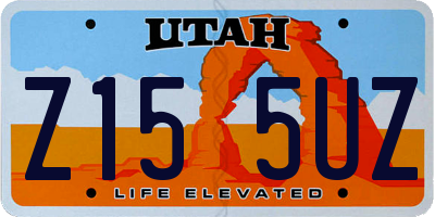 UT license plate Z155UZ