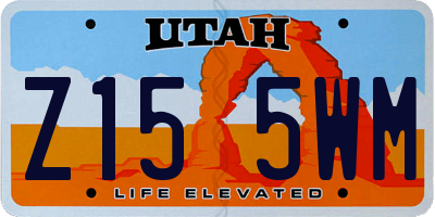 UT license plate Z155WM
