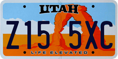 UT license plate Z155XC