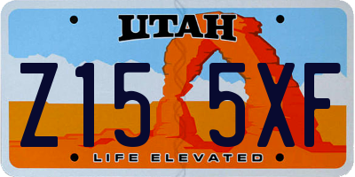 UT license plate Z155XF