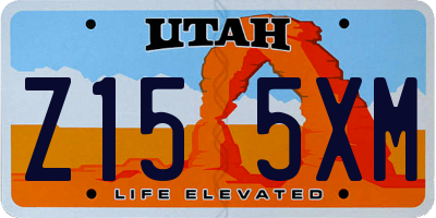 UT license plate Z155XM