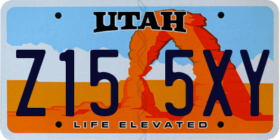 UT license plate Z155XY