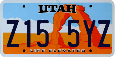 UT license plate Z155YZ