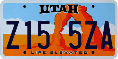 UT license plate Z155ZA