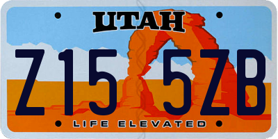 UT license plate Z155ZB