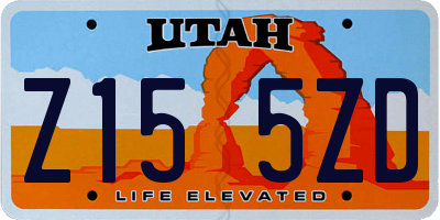 UT license plate Z155ZD