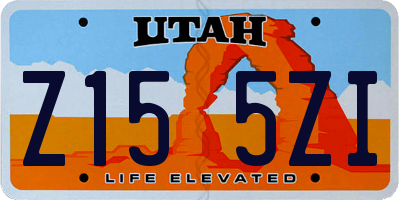 UT license plate Z155ZI