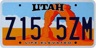 UT license plate Z155ZM