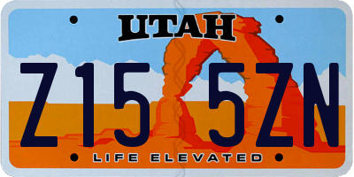 UT license plate Z155ZN