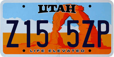 UT license plate Z155ZP