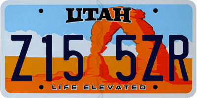 UT license plate Z155ZR