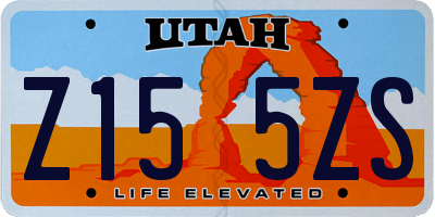 UT license plate Z155ZS