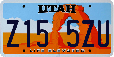 UT license plate Z155ZU
