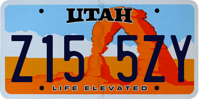 UT license plate Z155ZY