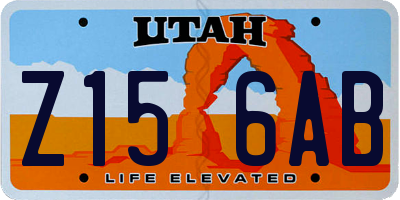 UT license plate Z156AB