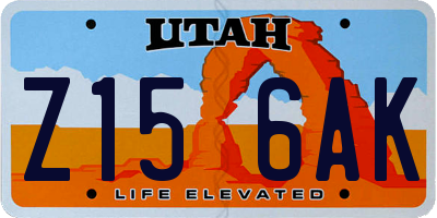 UT license plate Z156AK