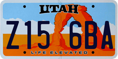 UT license plate Z156BA