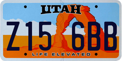 UT license plate Z156BB