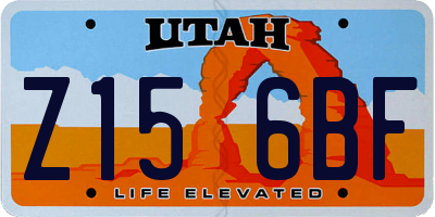 UT license plate Z156BF