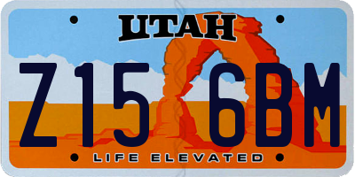 UT license plate Z156BM