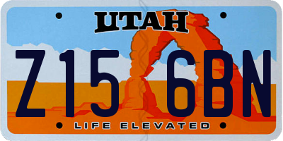 UT license plate Z156BN