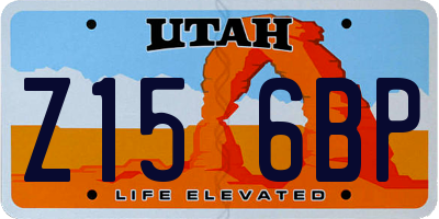 UT license plate Z156BP