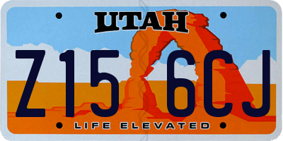 UT license plate Z156CJ