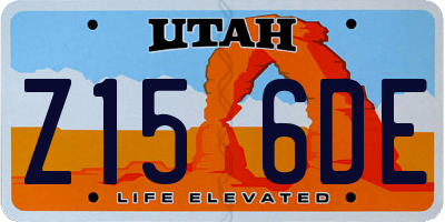 UT license plate Z156DE