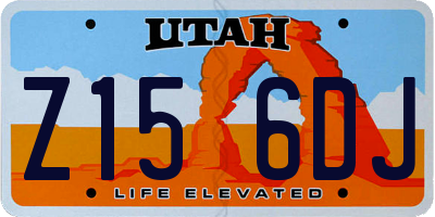 UT license plate Z156DJ