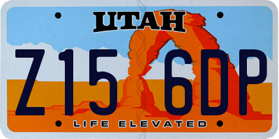 UT license plate Z156DP