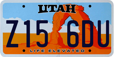 UT license plate Z156DU