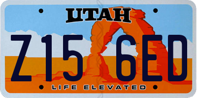 UT license plate Z156ED