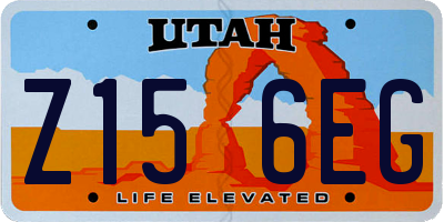 UT license plate Z156EG